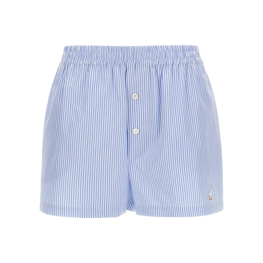 Moschino Blue Cotton Bermuda Shorts