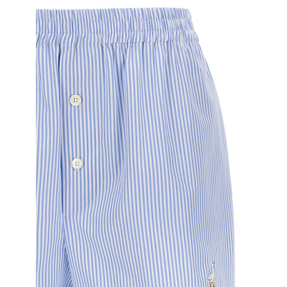 Moschino Blue Cotton Bermuda Shorts