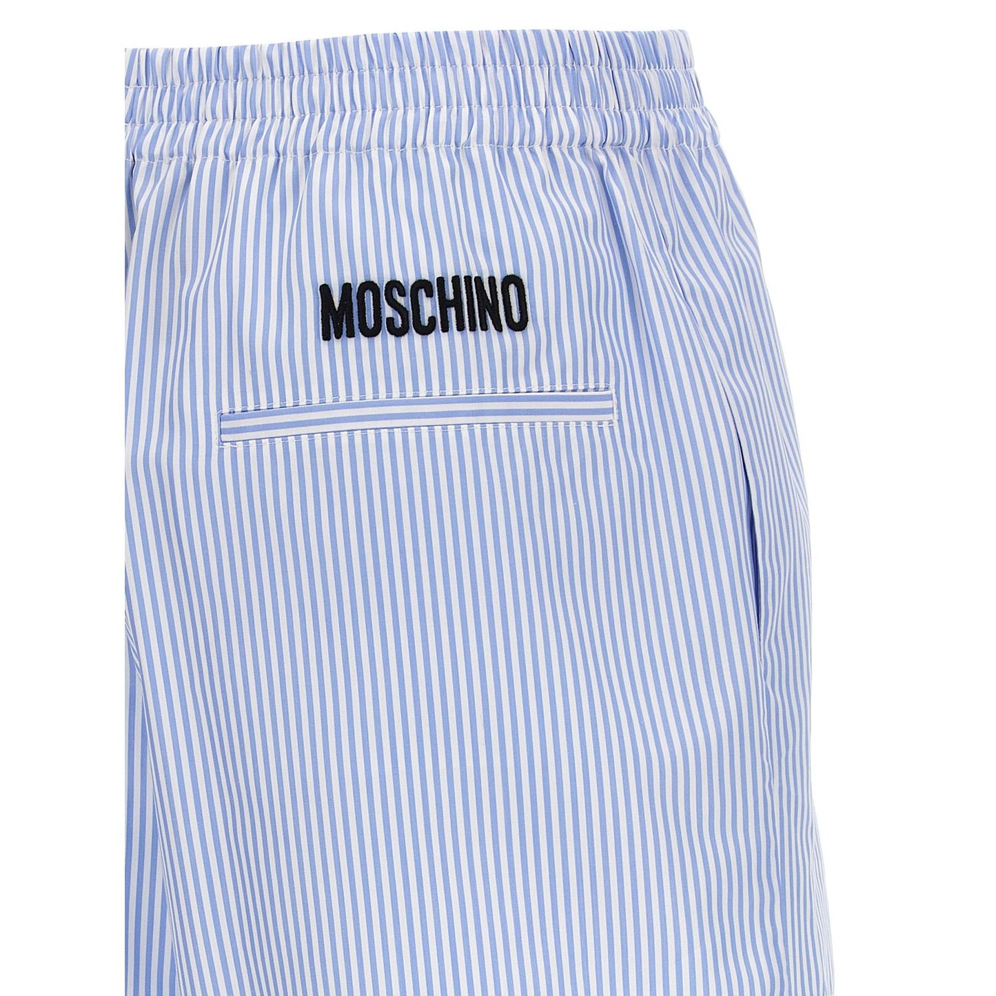 Moschino Blue Cotton Bermuda Shorts