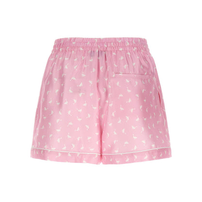 Moschino Multicolor Silk Bermuda Shorts
