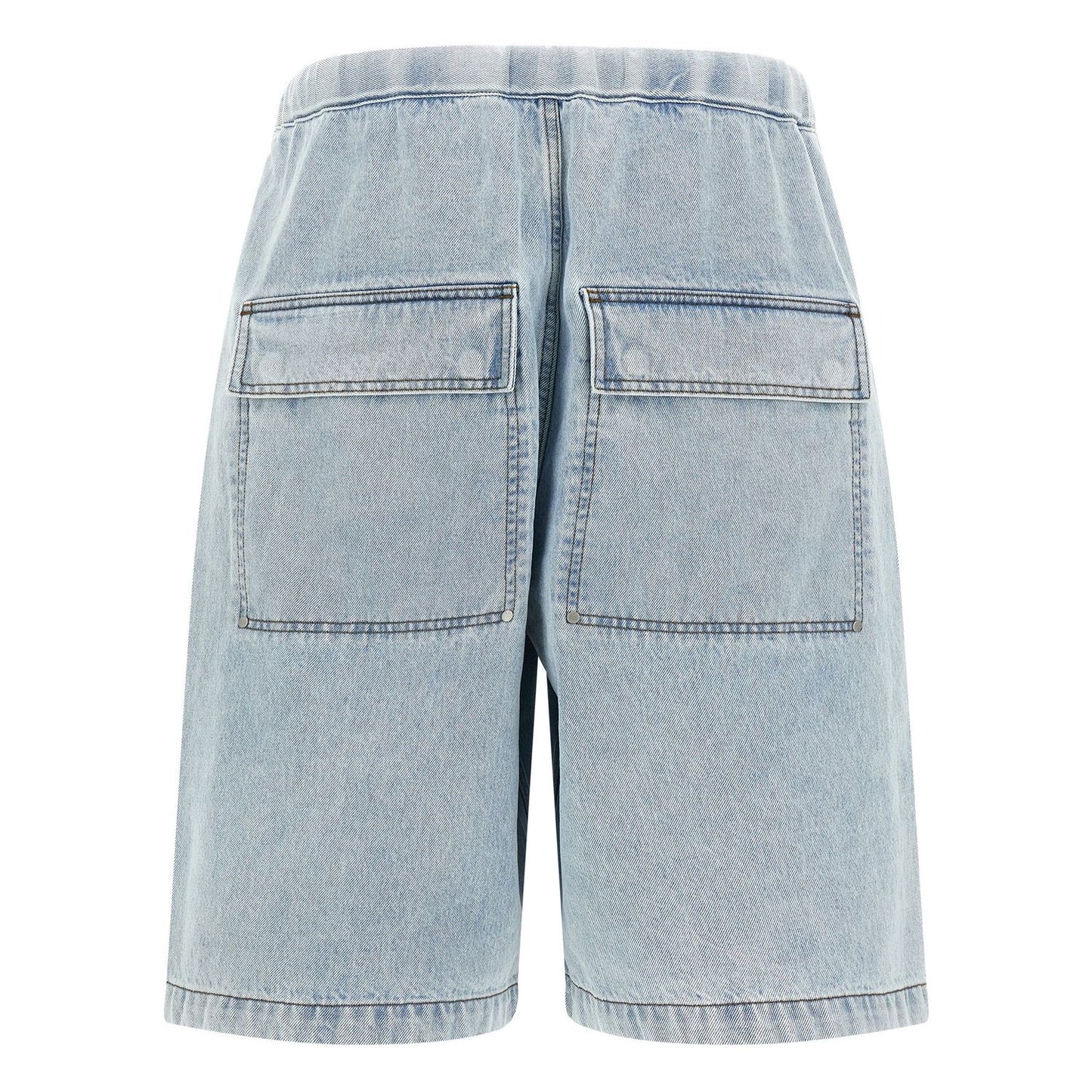 Entire Studios Blue Cotton Bermuda Shorts