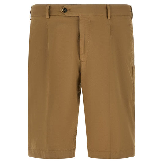 PT Torino Beige Cotton Bermuda Shorts