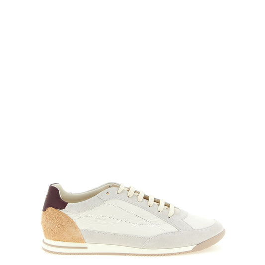 Brunello Cucinelli Beige Nubuc Leather Low Top Sneakers