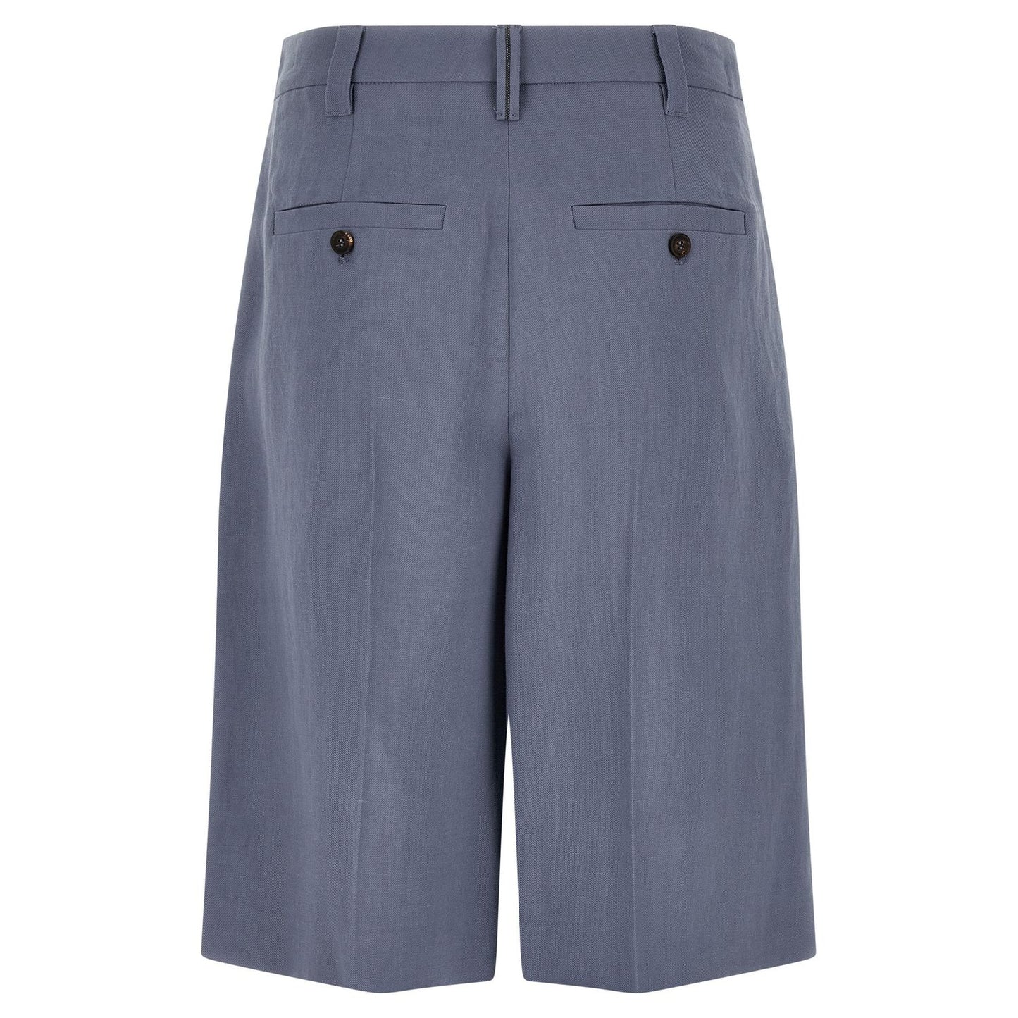 Brunello Cucinelli Blue Viscose Bermuda Shorts