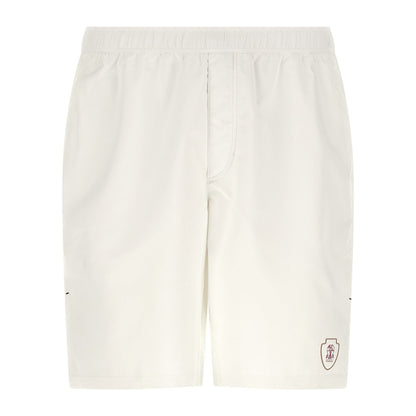 Brunello Cucinelli White Polyester Bermuda Shorts