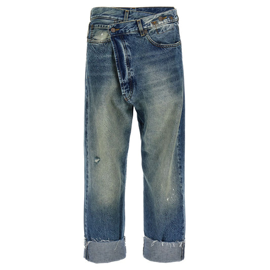 R13 Blue Cotton Straight-Leg Jeans