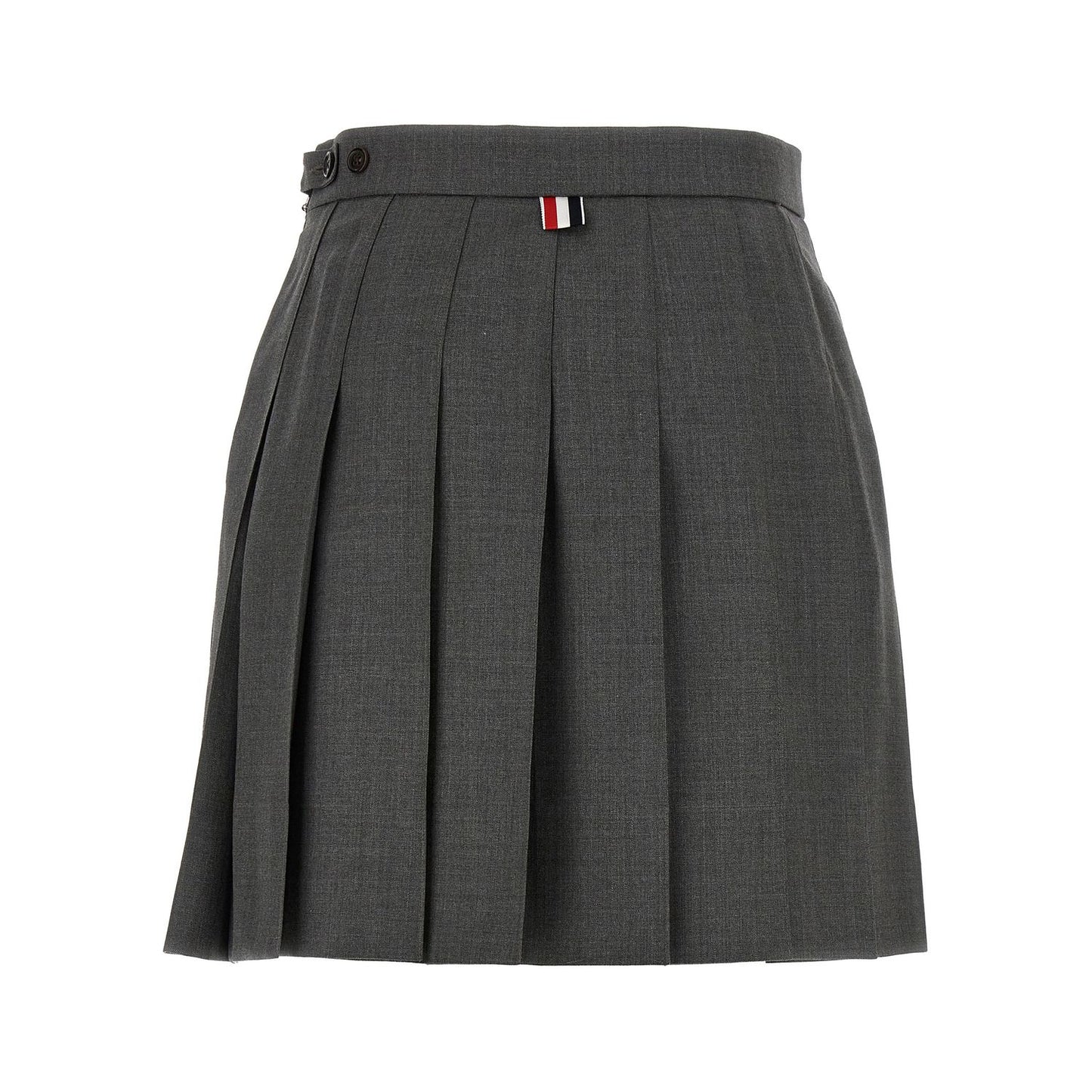 Thom Browne Gray Wool Long Skirt