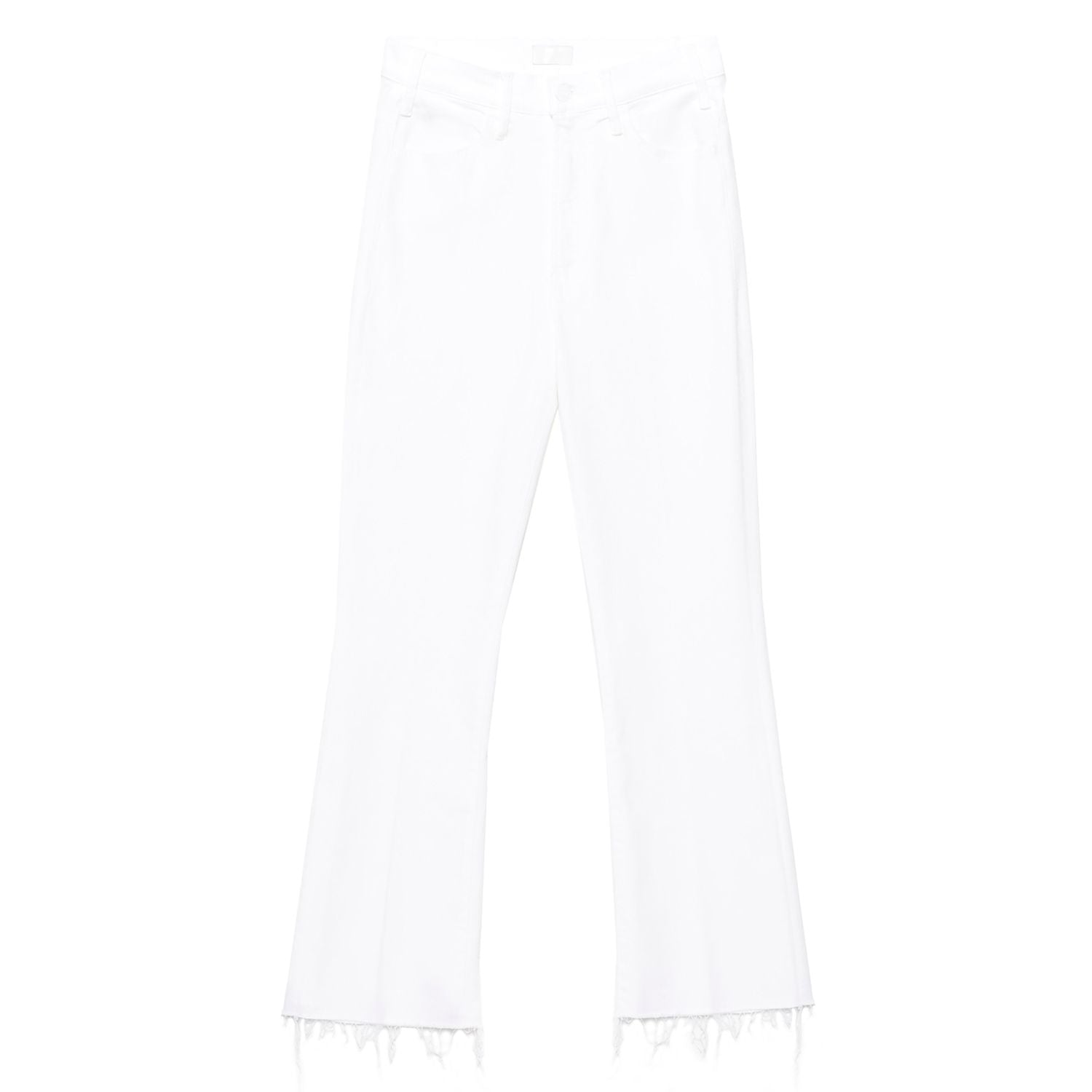 Mother Denim White Cotton Flared Jeans