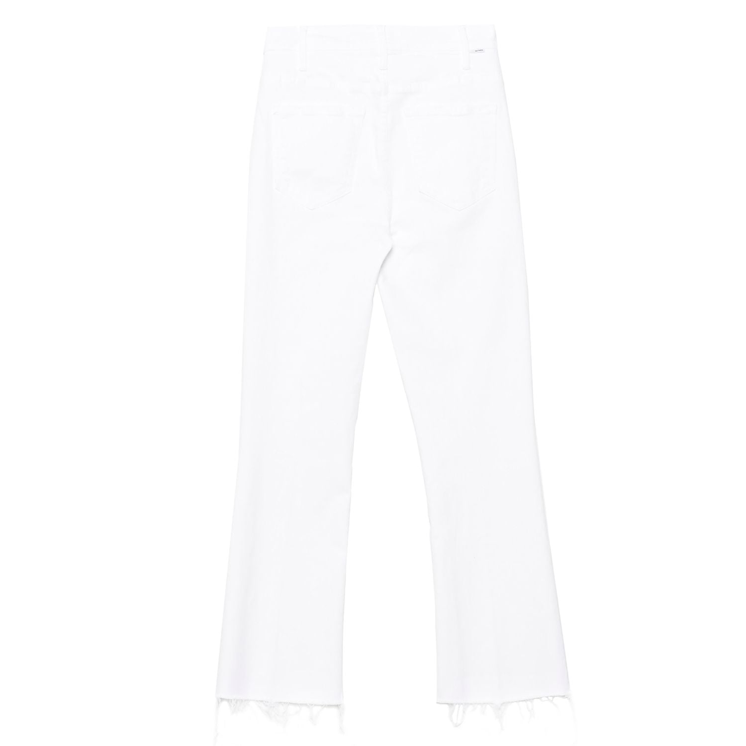 Mother Denim White Cotton Flared Jeans