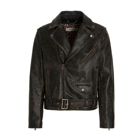 Golden Goose Black Calfskin Leather Jacket