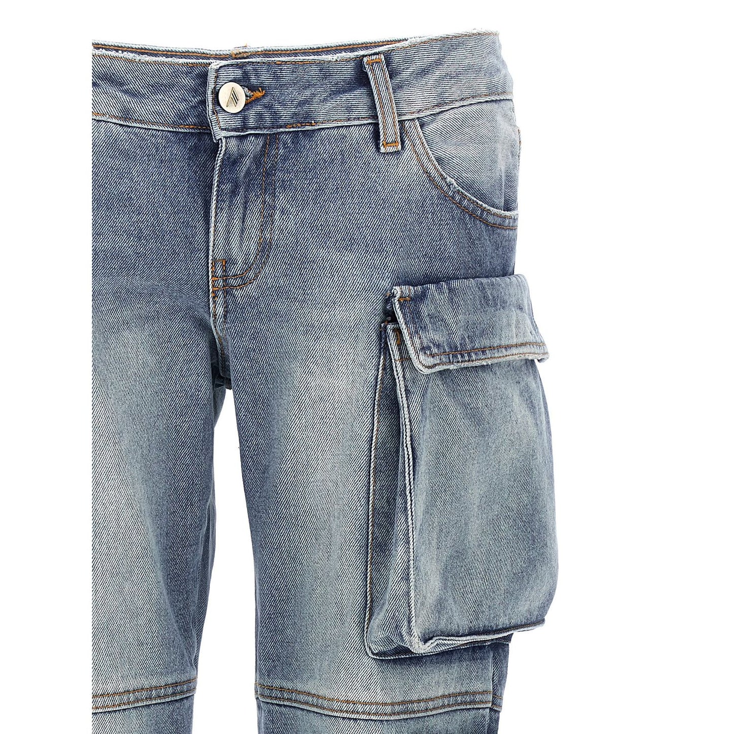 The Attico Blue Cotton Jeans Denim