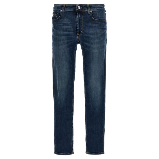 Department 5 Blue Cotton Straight-Leg Jeans