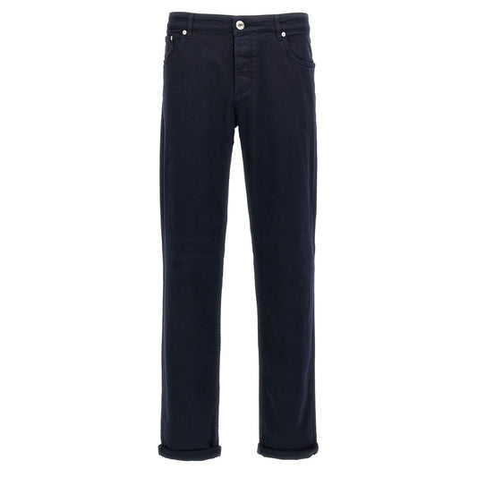Brunello Cucinelli Blue Cotton Jeans Denim
