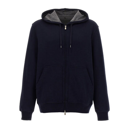 Brunello Cucinelli Blue Cotton Sweatshirt