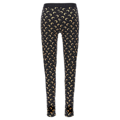 Marine Serre Black Polyamide Leggings