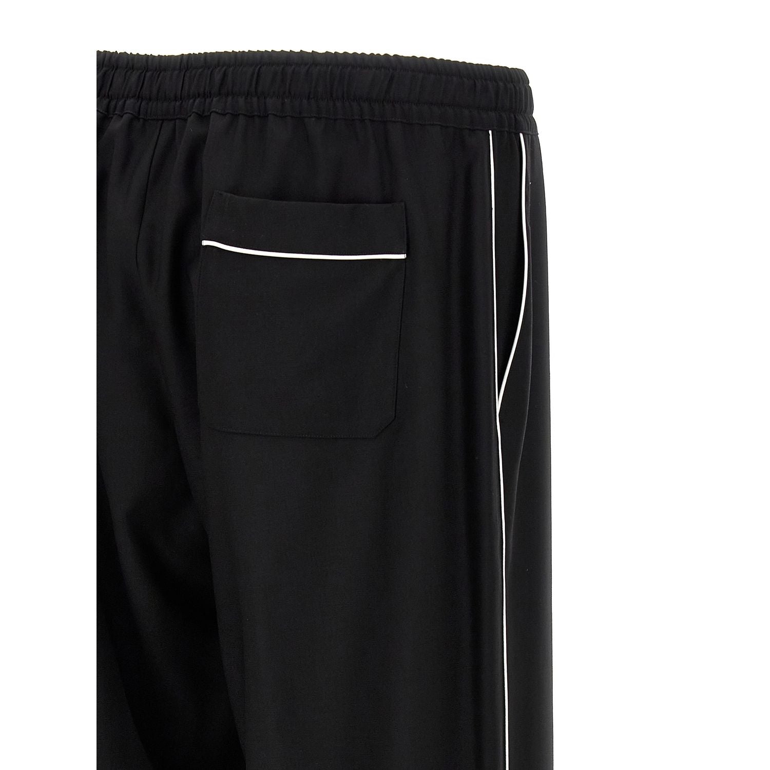 Dolce & Gabbana Black Virgin Wool Casual Pants