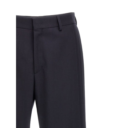 Fendi Blue Polyester Casual Pants