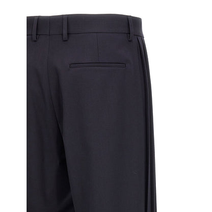 Fendi Blue Polyester Casual Pants