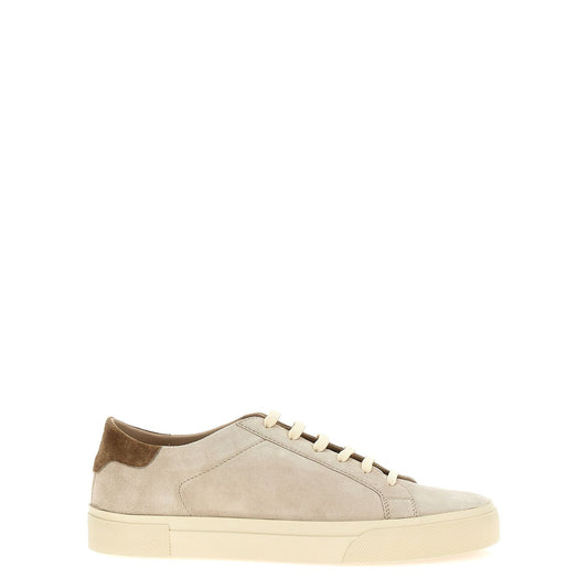 Brunello Cucinelli Beige Calfskin Low Top Sneakers