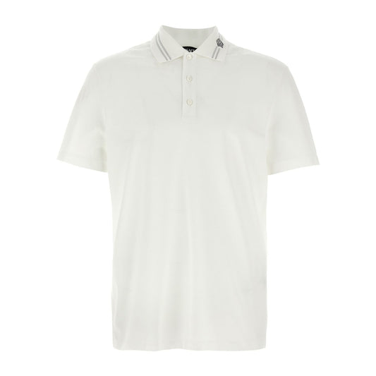 Versace White Cotton Polo Shirt