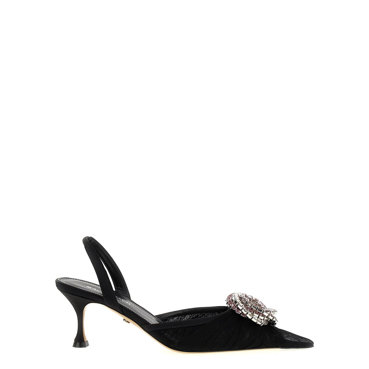 MACH & MACH Black Polyamide Mid Heel Pumps