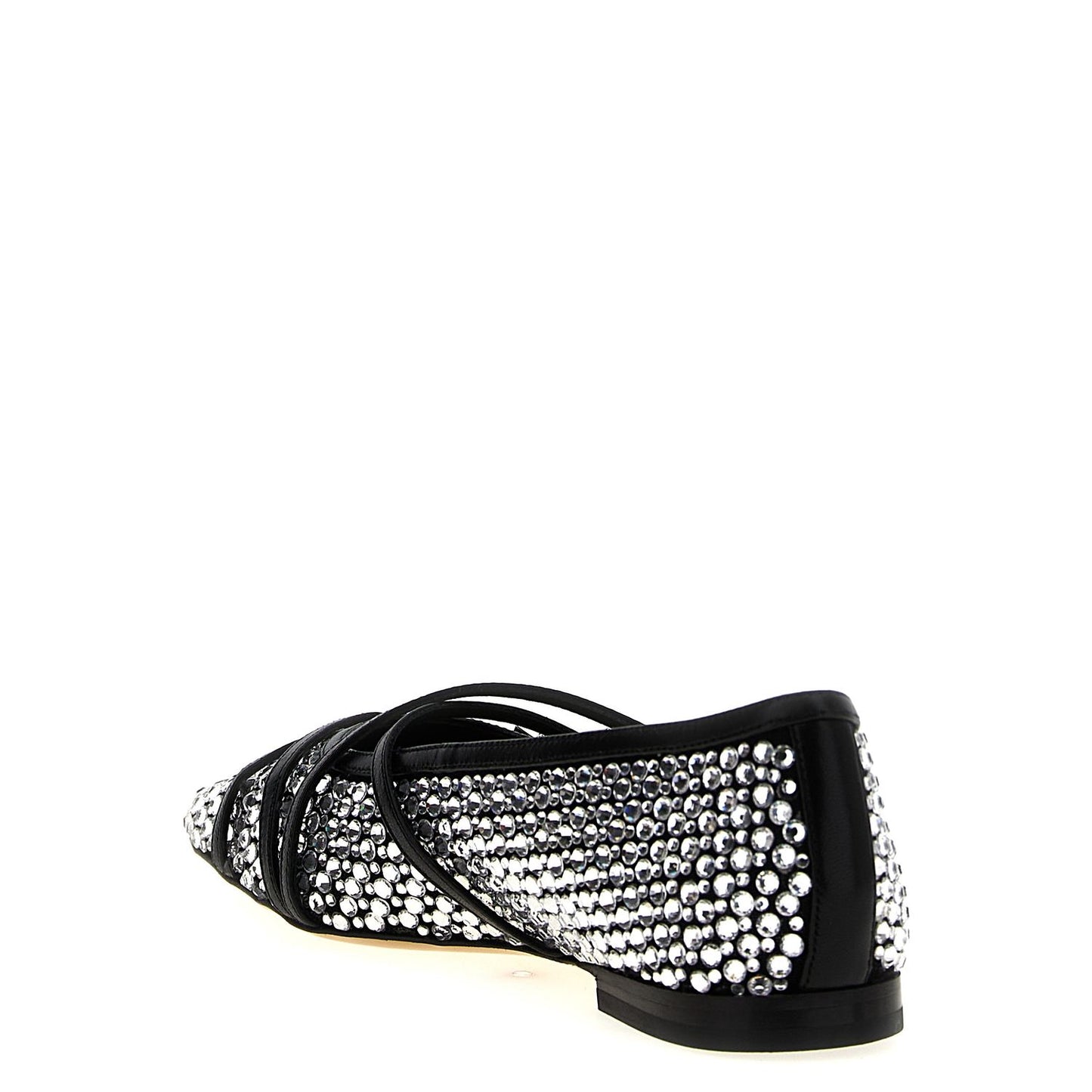 MACH & MACH Black Polyamide Ballet Flats