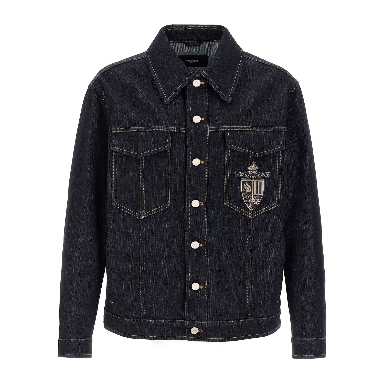 Fendi Blue Cotton Denim Jacket