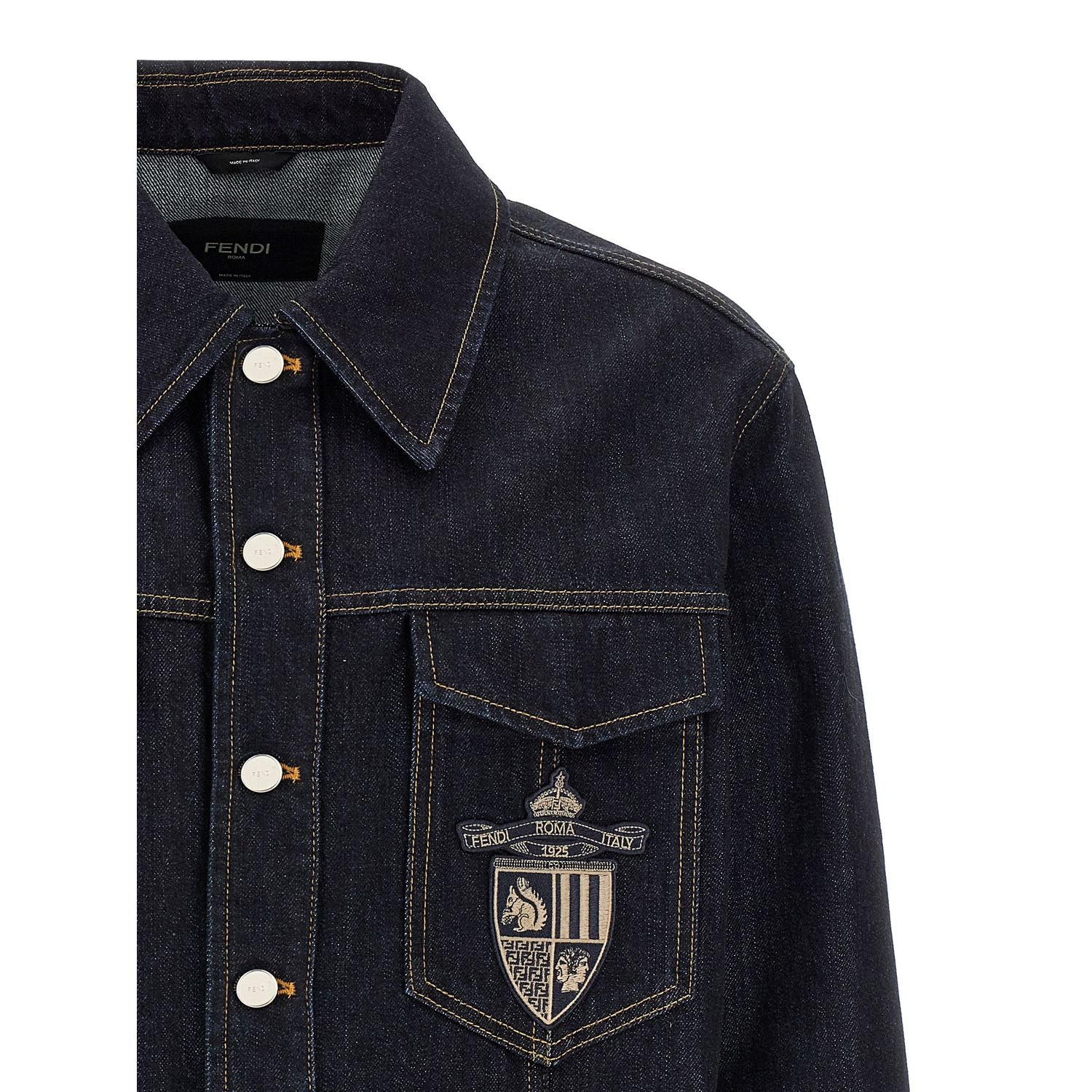 Fendi Blue Cotton Denim Jacket