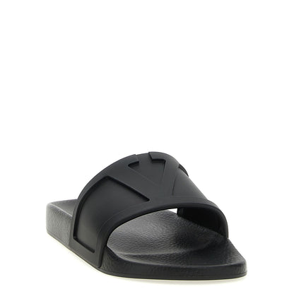 Valentino Garavani Black Plastic Slides