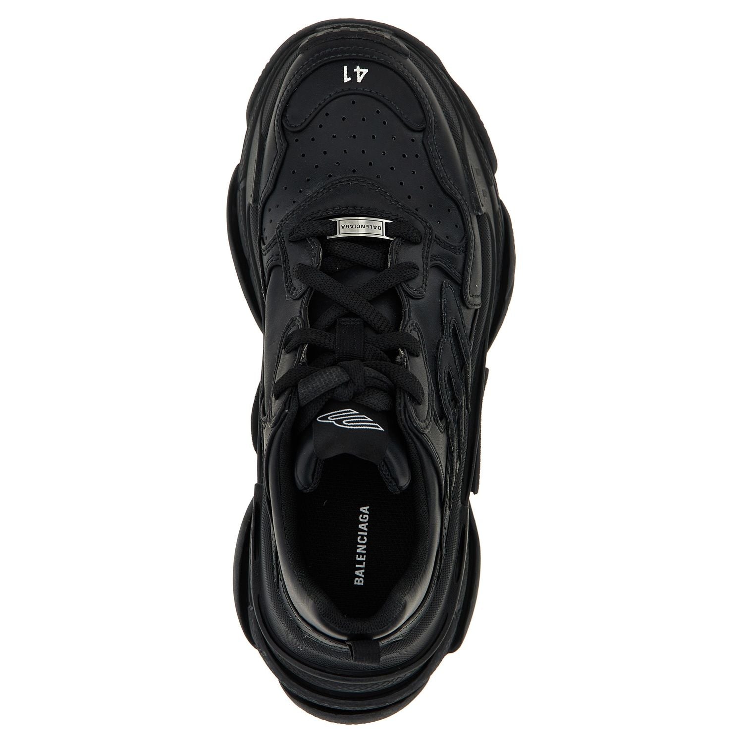 Balenciaga Black Polyethylene Athletic Sneakers