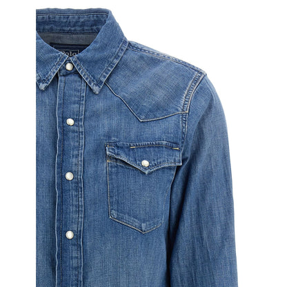 Polo Ralph Lauren Blue Cotton Blouse