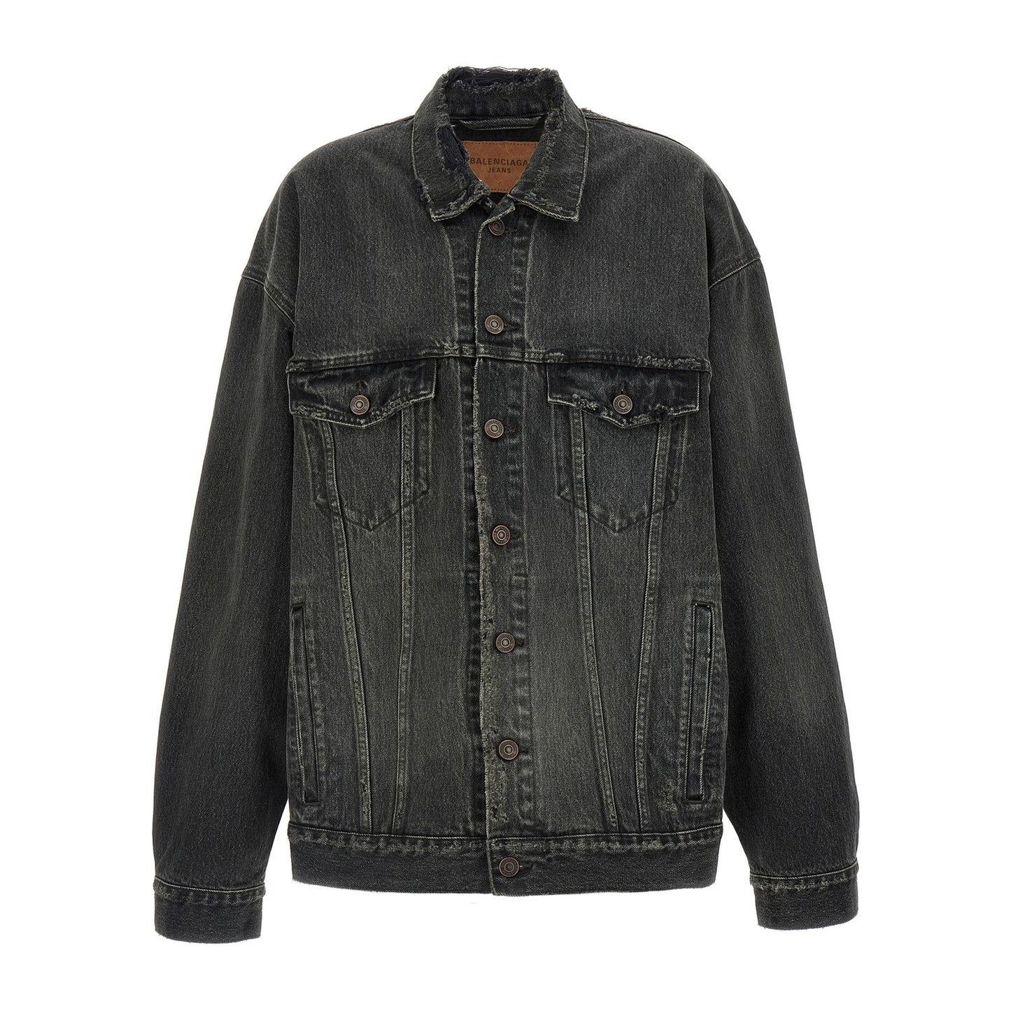 Balenciaga Gray Cotton Denim Jacket