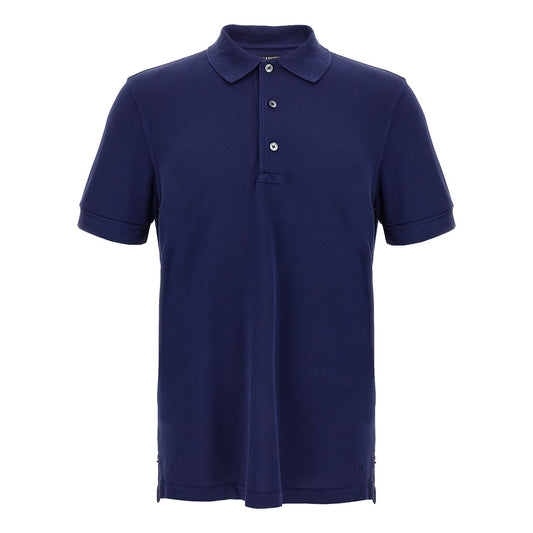Tom Ford Blue Lyocell Polo Shirt