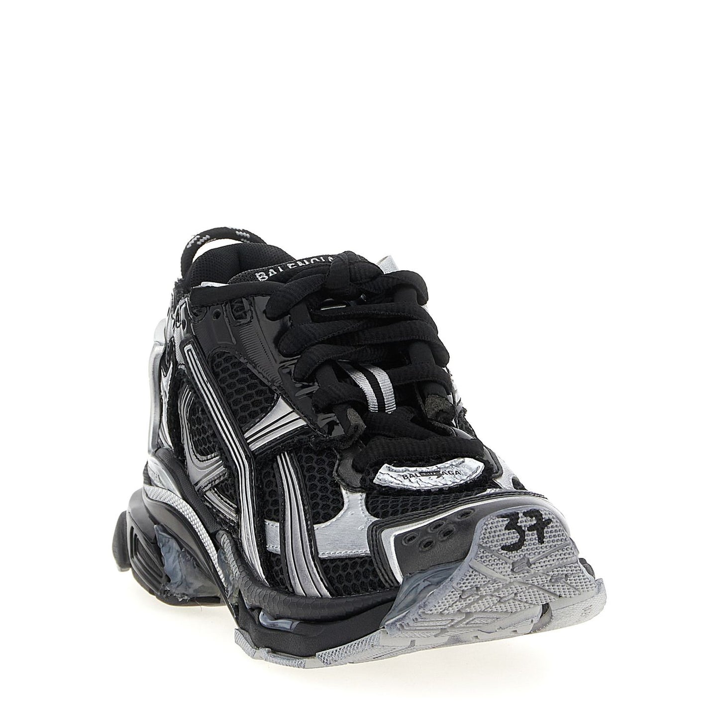 Balenciaga Black Polyethylene Athletic Sneakers