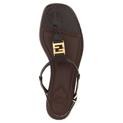 Fendi Purple Elastane Flat Sandals