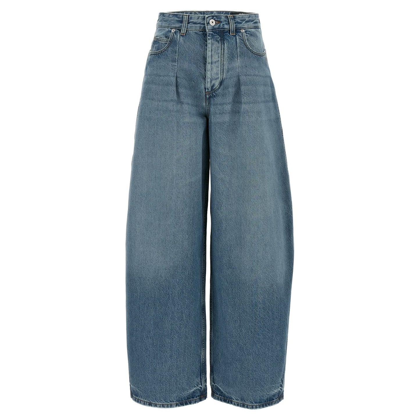 Jacquemus Blue Cotton High-Waisted Jean