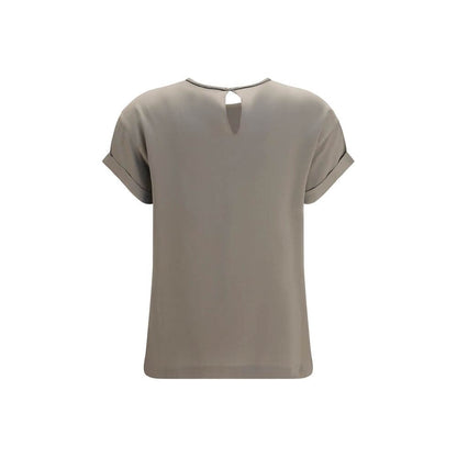 Brunello Cucinelli Beige Elastane Blouse
