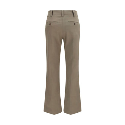Brunello Cucinelli Brown Cotton Flared Pants