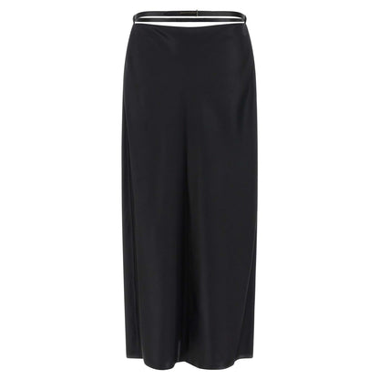 Tom Ford Black Silk Midi Skirt