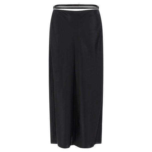 Tom Ford Black Silk Midi Skirt