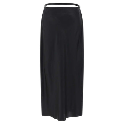 Tom Ford Black Silk Midi Skirt