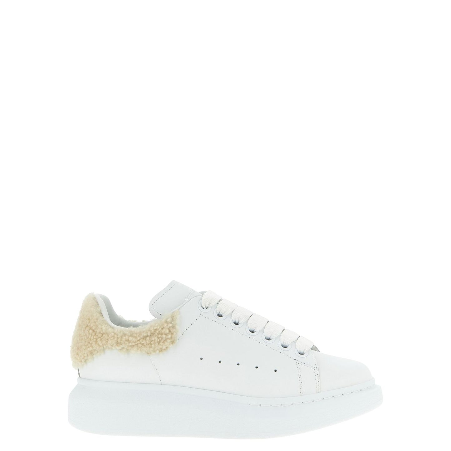 Alexander McQueen Beige Calfskin Chunky Sneakers