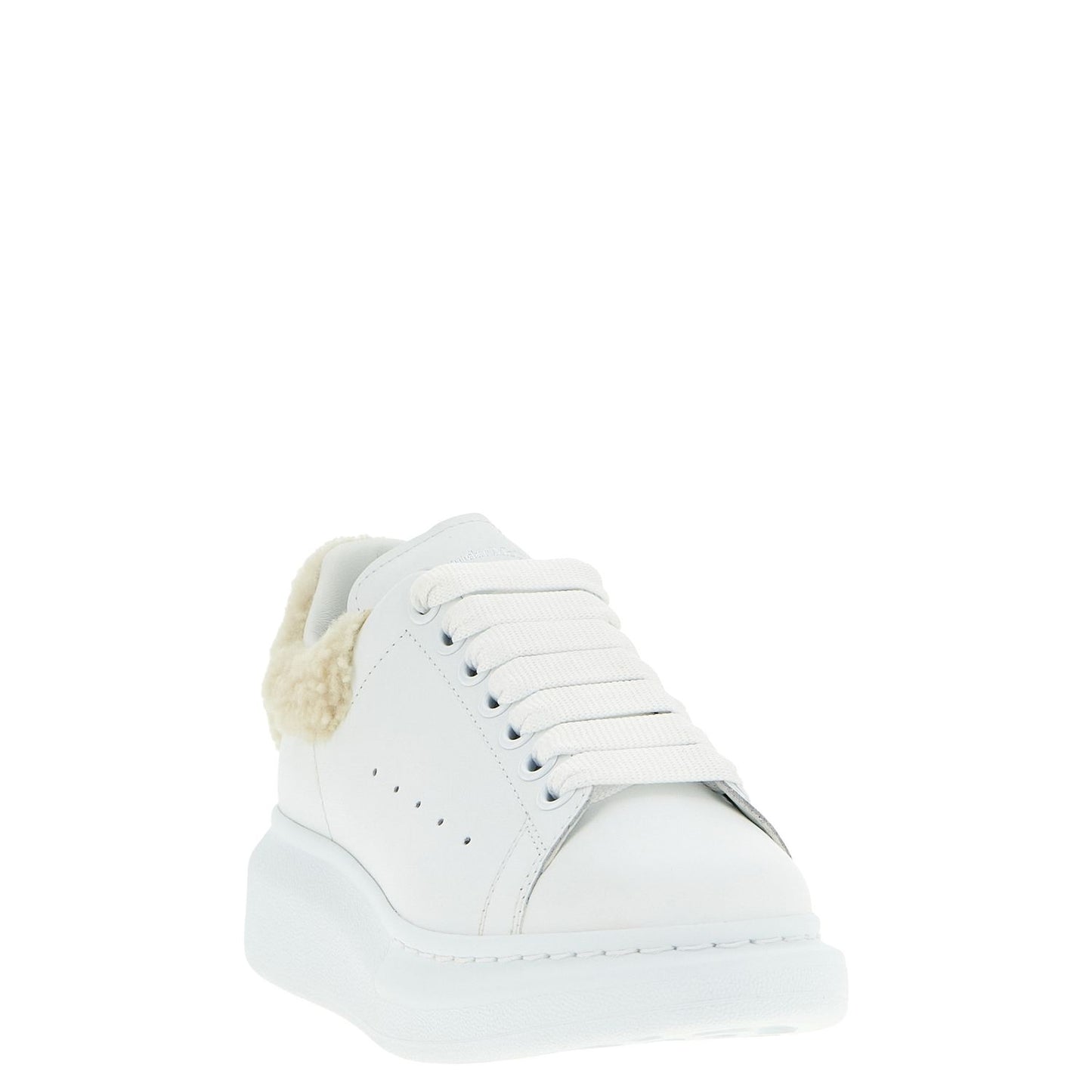 Alexander McQueen Beige Calfskin Chunky Sneakers