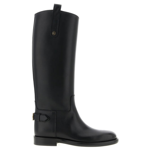 Burberry Black Calfskin Over The Knee