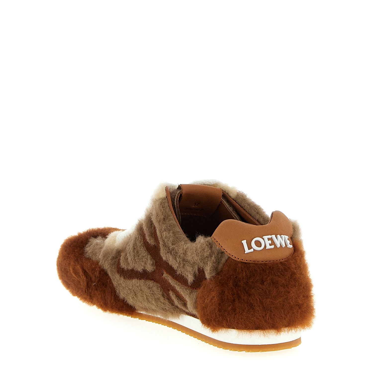 Loewe Brown Lamb Leather Low Top Sneakers