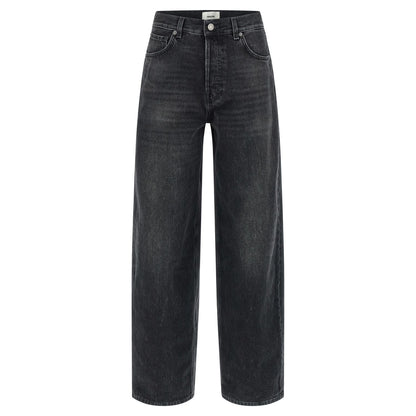 Haikure Black Cotton High-Waisted Jean