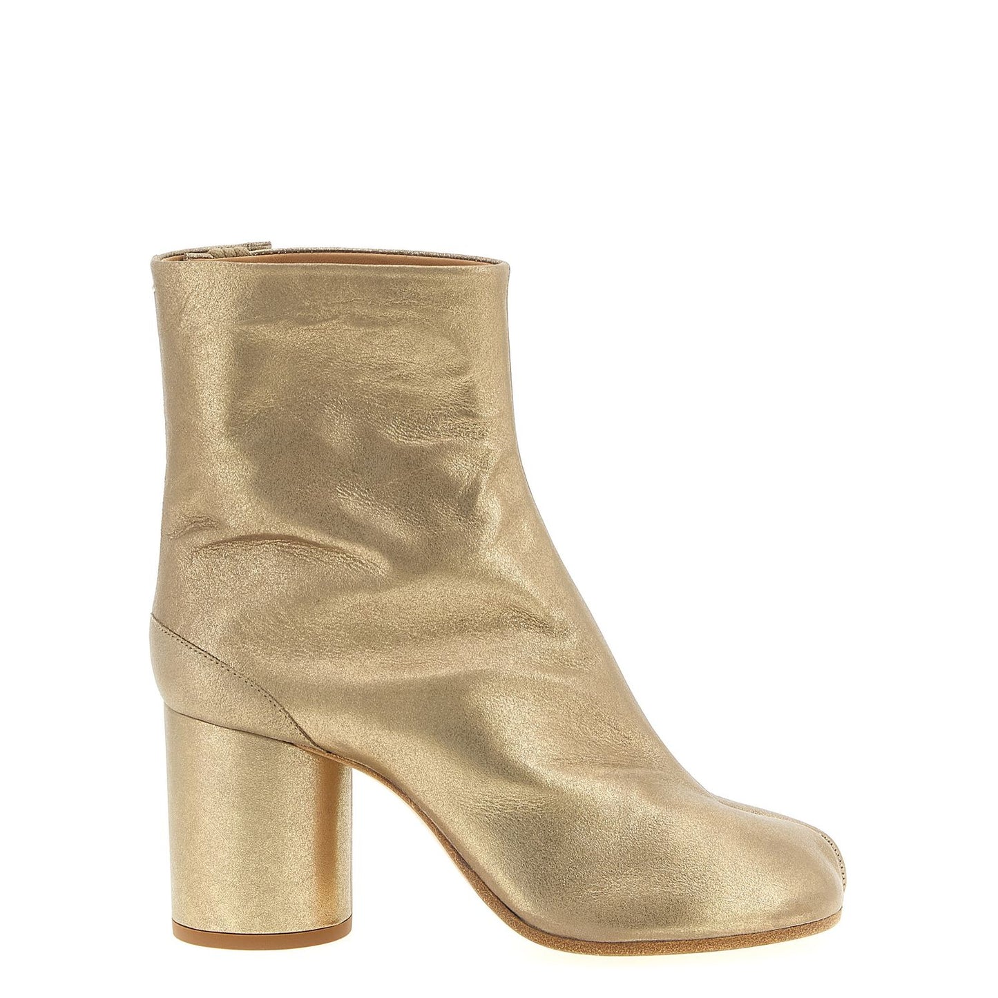 Maison Margiela Gold Cashmere Ankle Boots