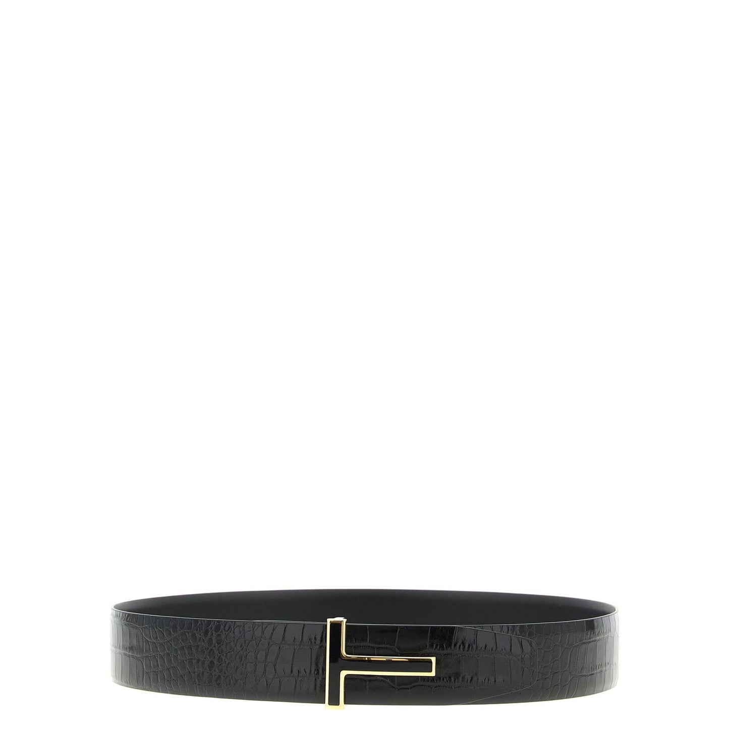 Tom Ford Black Calfskin Regular Belt