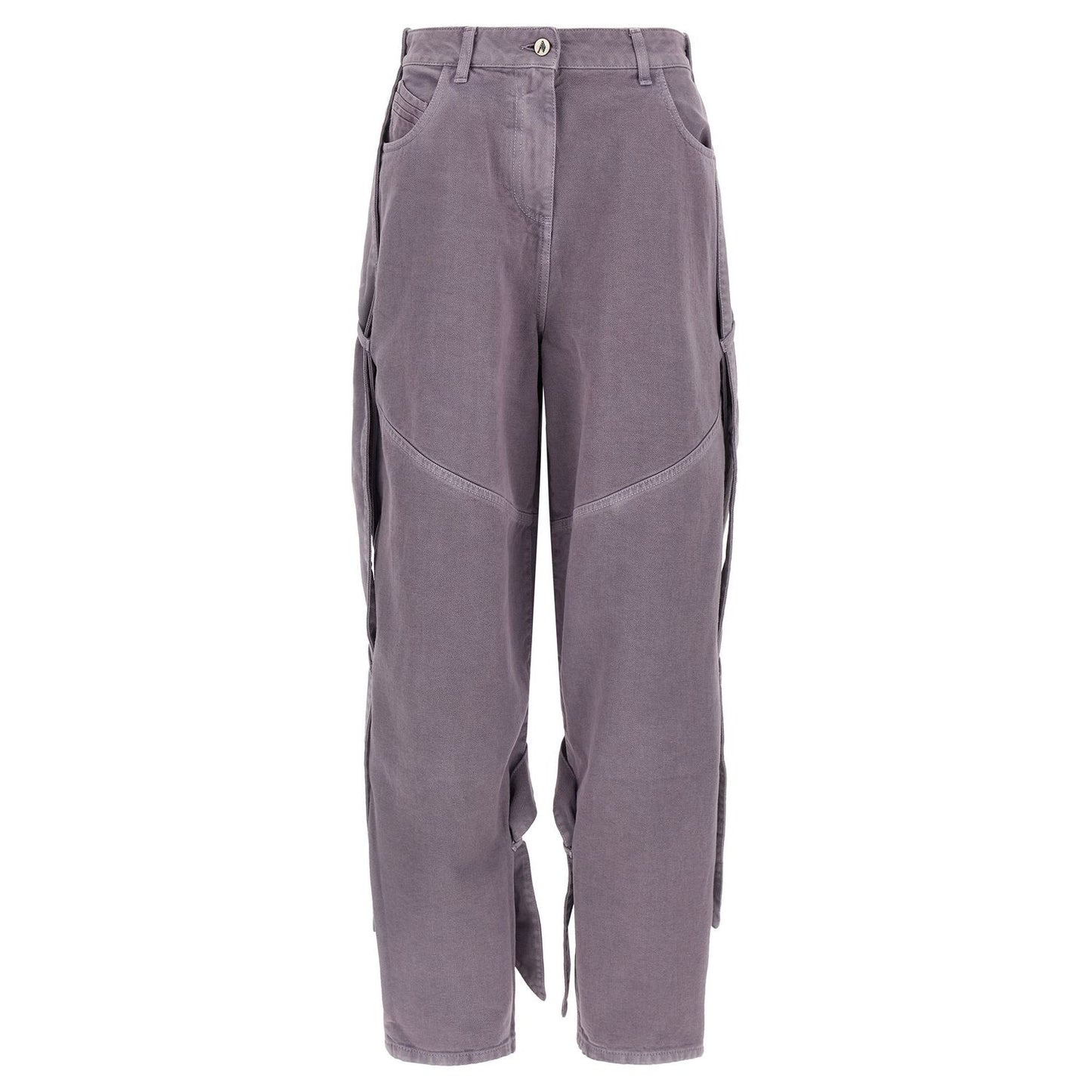 The Attico Purple Cotton Cargo Pants