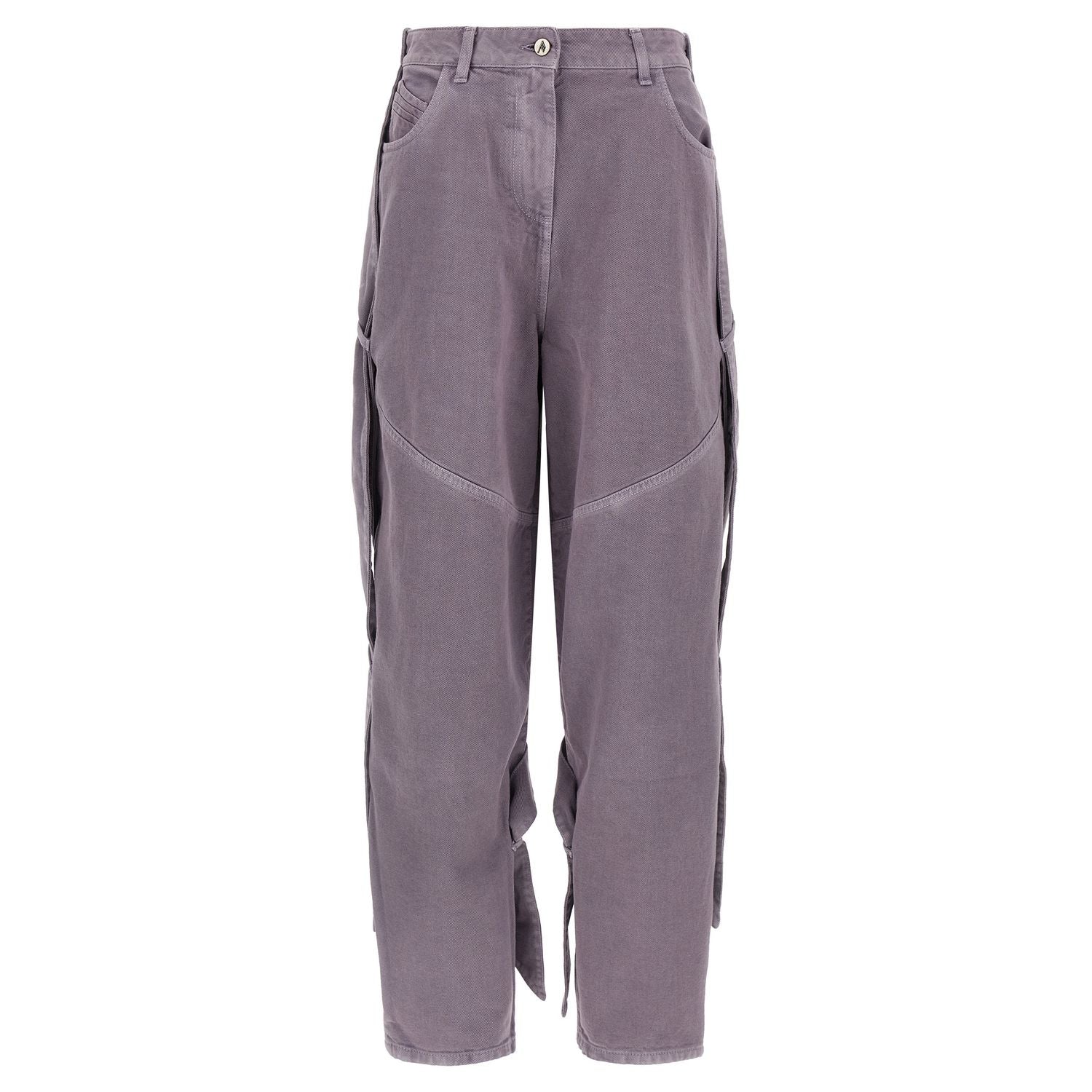 The Attico Purple Cotton Cargo Pants